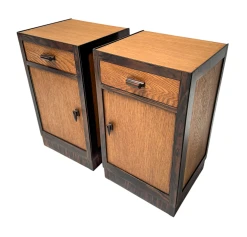 Two Art Deco Modernist Nightstands or Bedside Tables, 1920s 2